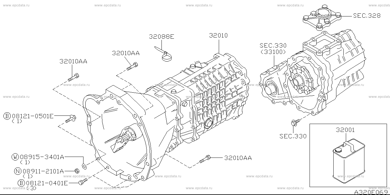 Manual Transmission Transaxle Fit Unit For Nissan Skyline Gt R R