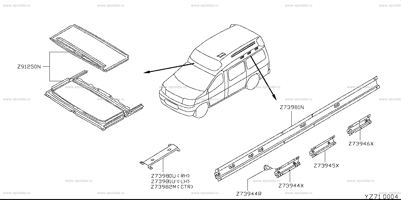 Z71 - roof panel & fitting 