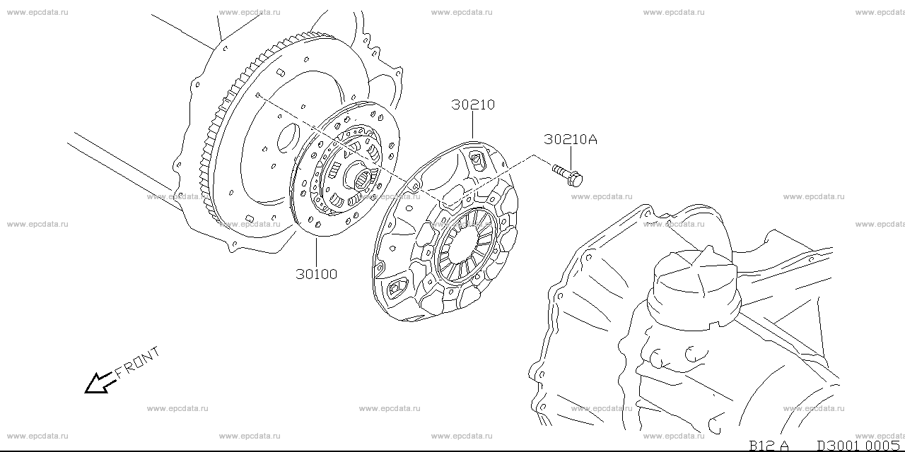 D3001 - clutch disc & cover (engine)