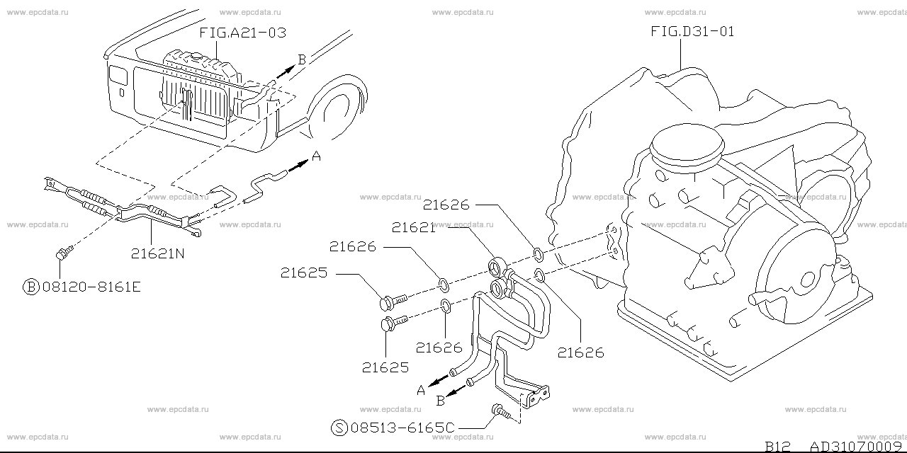 Applies: RL3F01A.4WD; Description: オイル  クーラー  チューブ; Period: 09.1986 - 09.1987