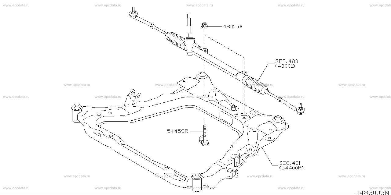 483 - steering gear mounting (chassis)