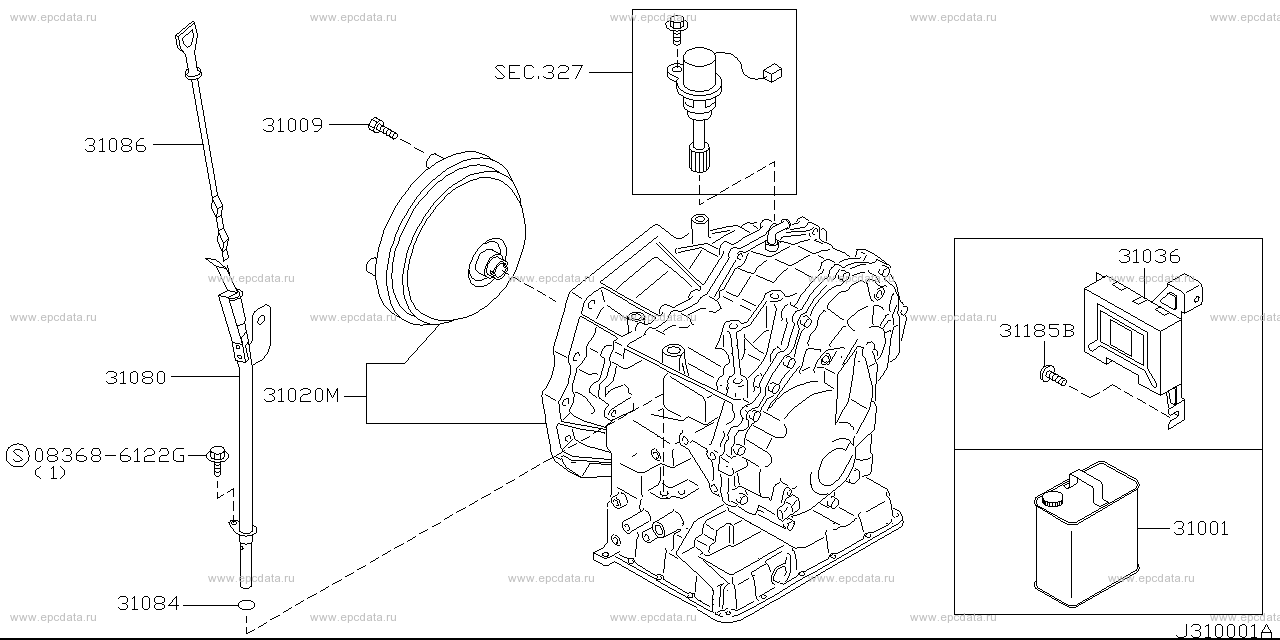 Automatic transmission, transaxle & fit (unit) for Nissan Serena 