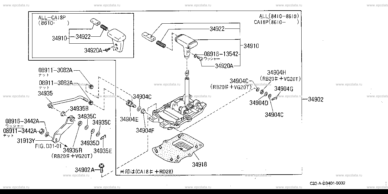 D3401 - transmission control & linkage (unit)