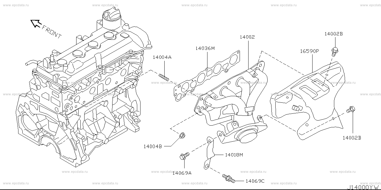 Manifold (engine) for Nissan Note E11, 1 generation, restyling 01.2008 ...