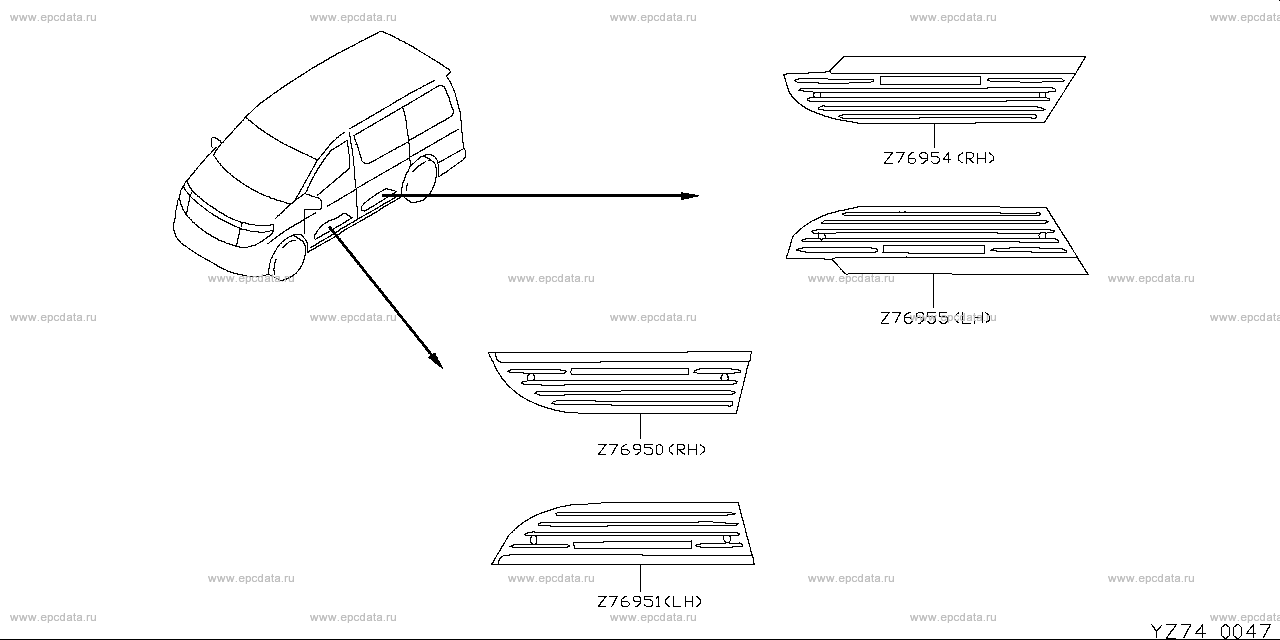 Z74 - floor panel & fitting 