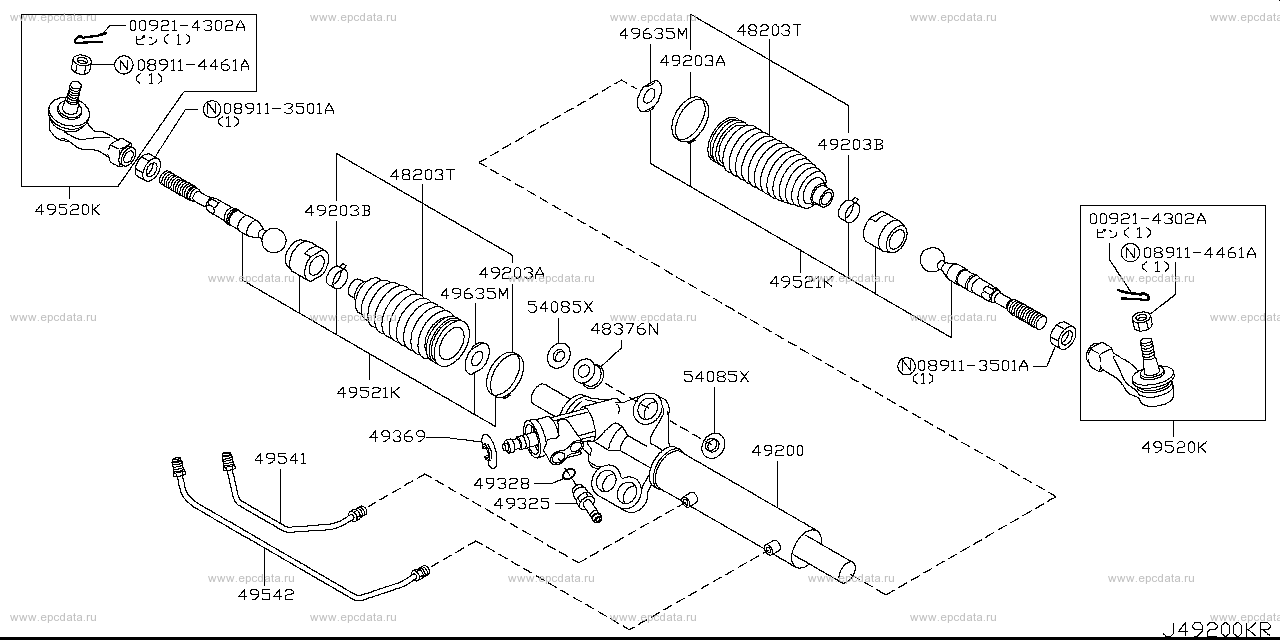492 - power steering gear (chassis)