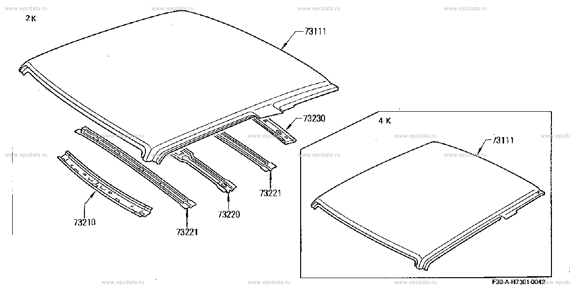 H7301 - roof panel (body)