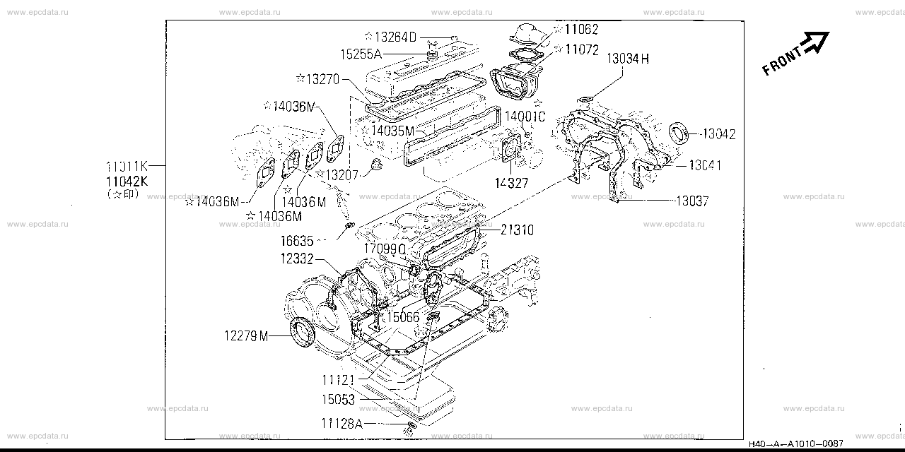 A1010 - engine gasket kit (engine) for Atlas / Condor SGH40 Nissan 