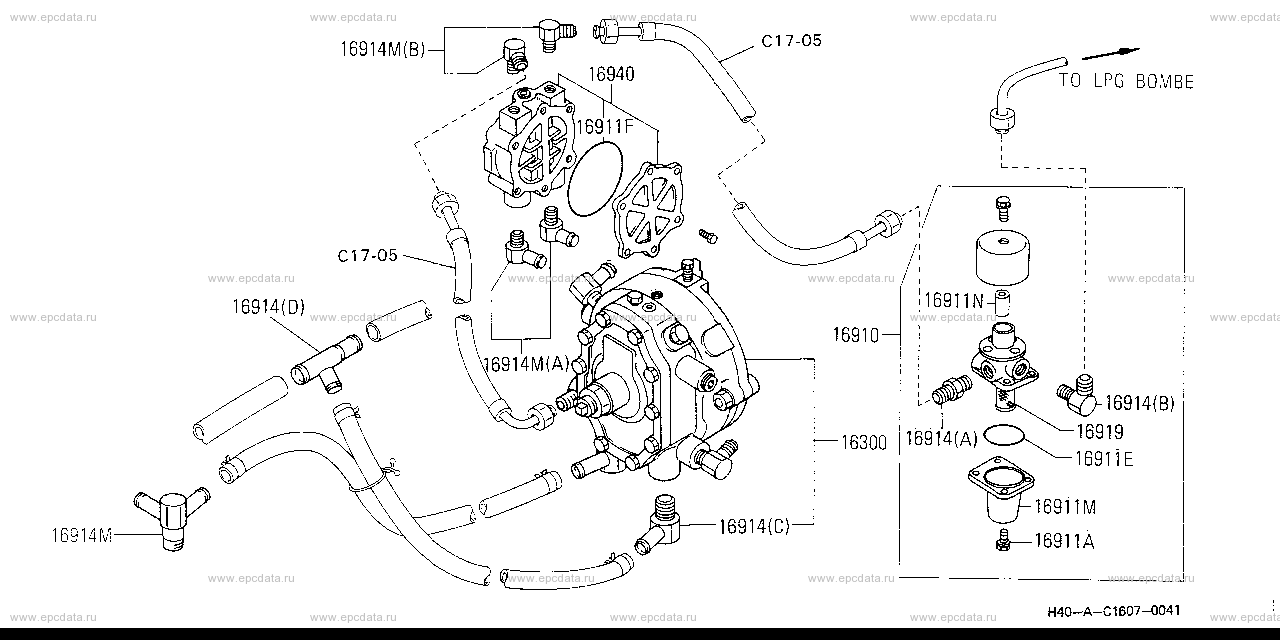 C1607 - LPG piping (engine)