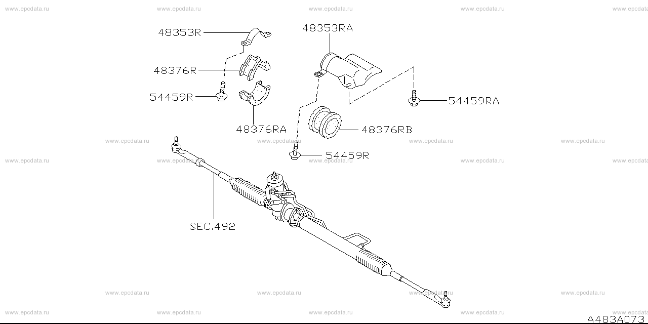 483 - steering gear mounting (chassis)