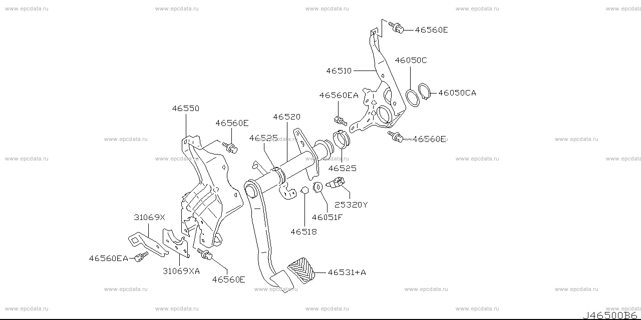465 - brake & clutch pedal (chassis)