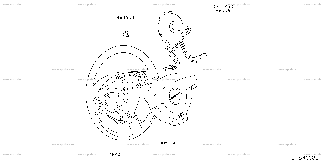 484 - steering wheel (trim)