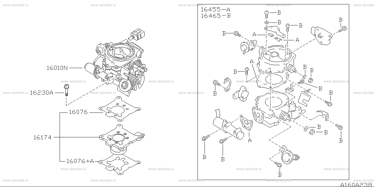 160 - carburetor & mixer (engine)
