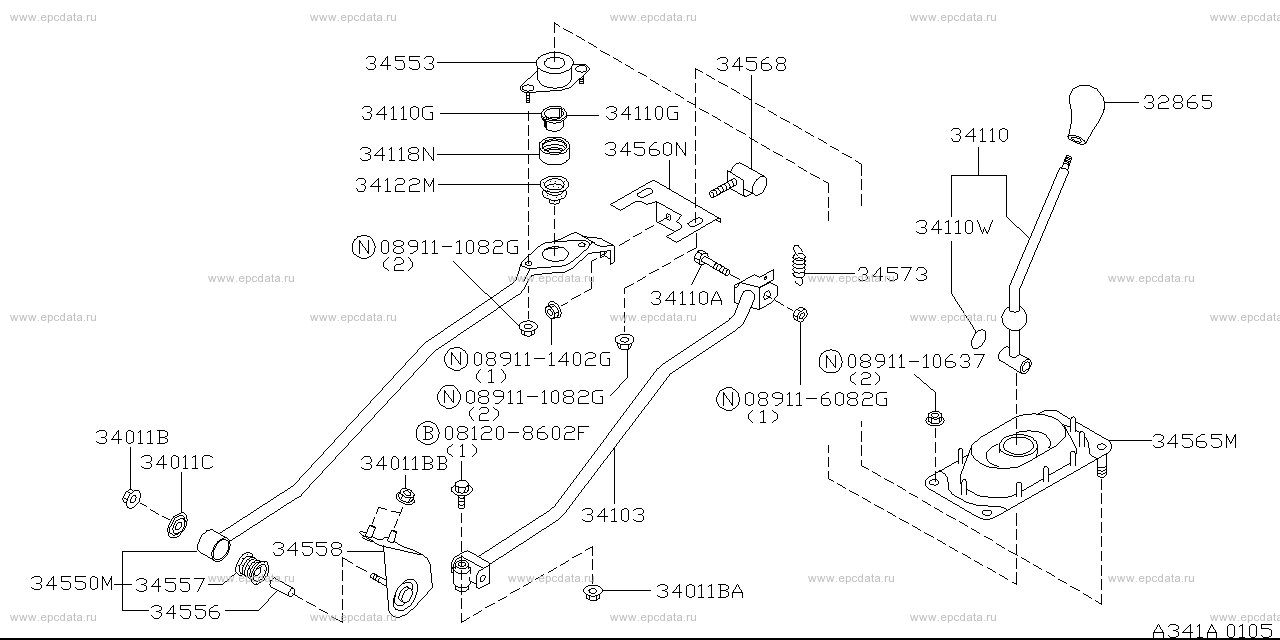 341 - transmission control & linkage (unit)