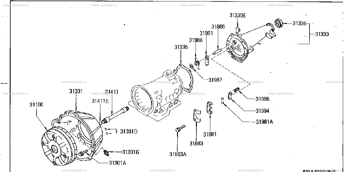 D3102 - torque converter & case (unit)