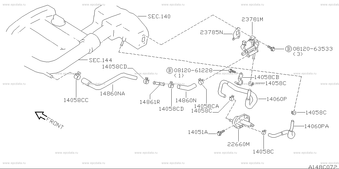 148 - air control system (engine) for Skyline ECR33 Nissan Skyline ...