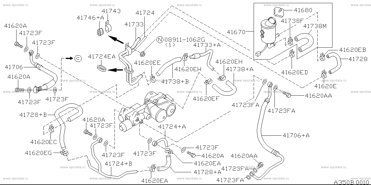 Transfer control parts (unit) for Nissan Skyline GT-R R34, 10 ...