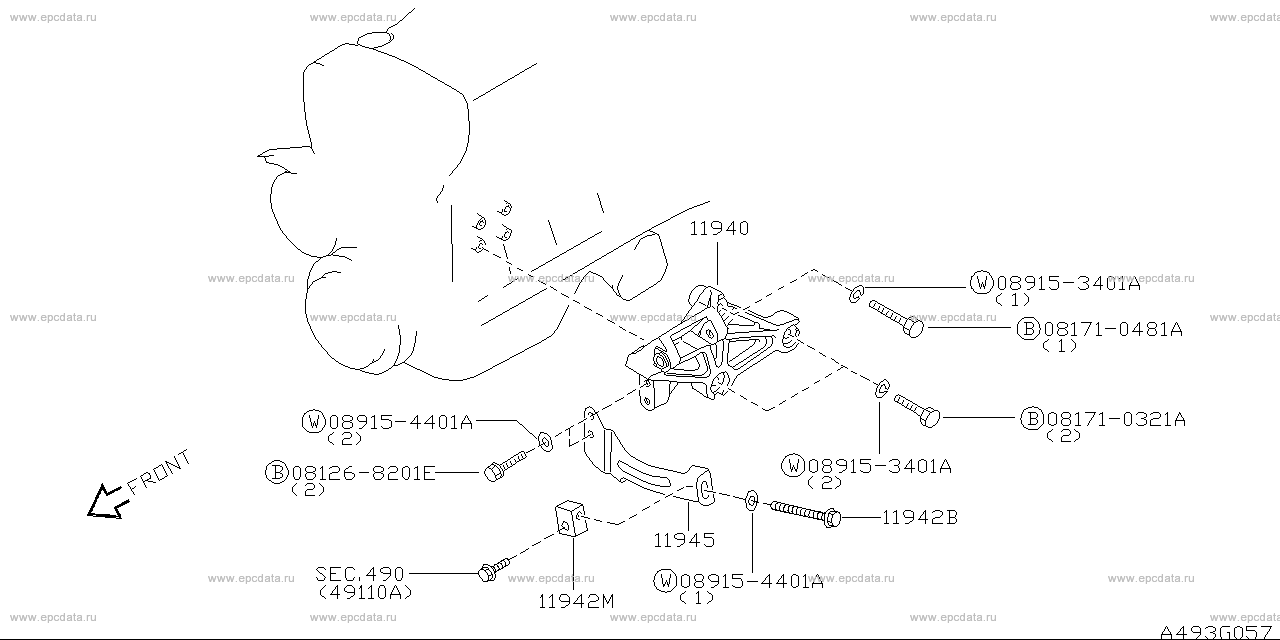 Power Steering Pump Mounting (engine) For Nissan Skyline Gt-r R34, 10 