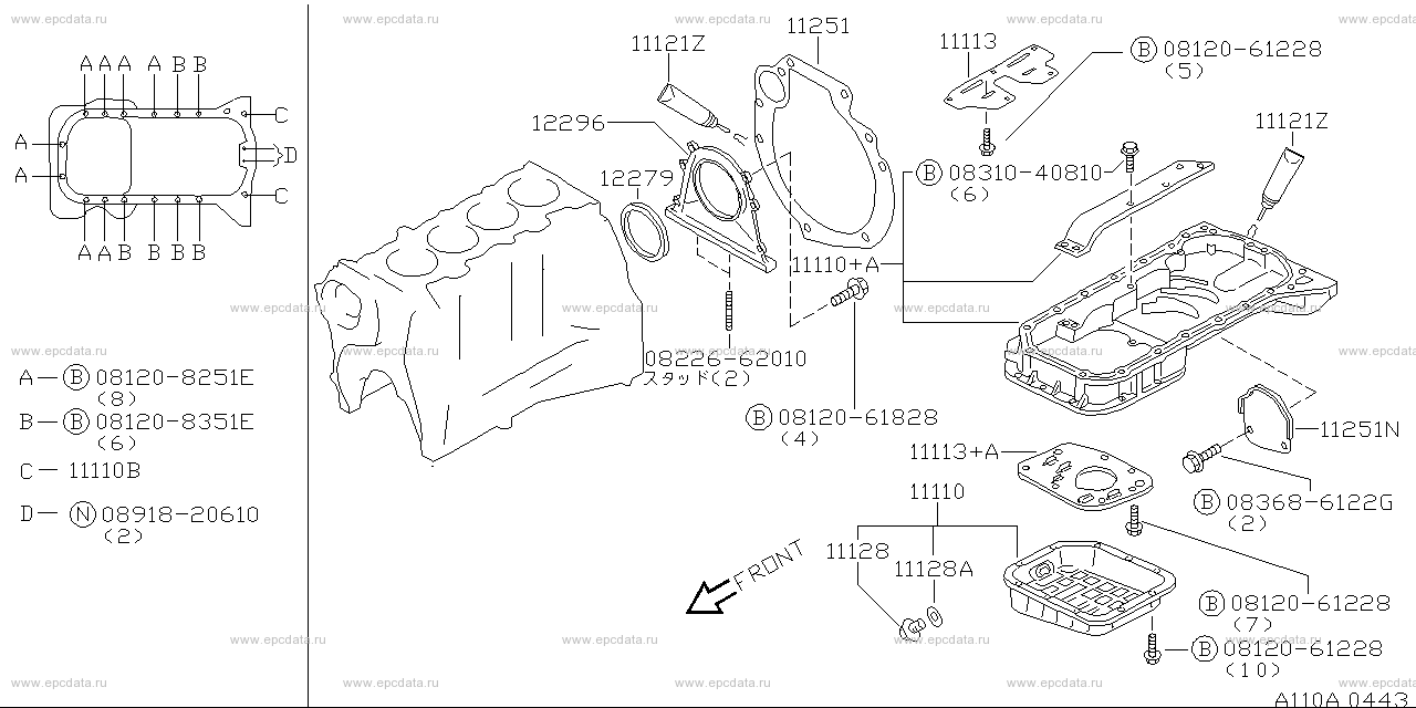 Cylinder block & oil pan (engine) for Nissan Silvia S15, 7 generation ...