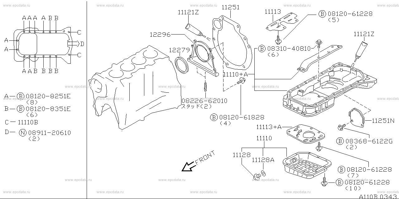 Cylinder block & oil pan (engine) for Nissan Silvia S15, 7 generation ...