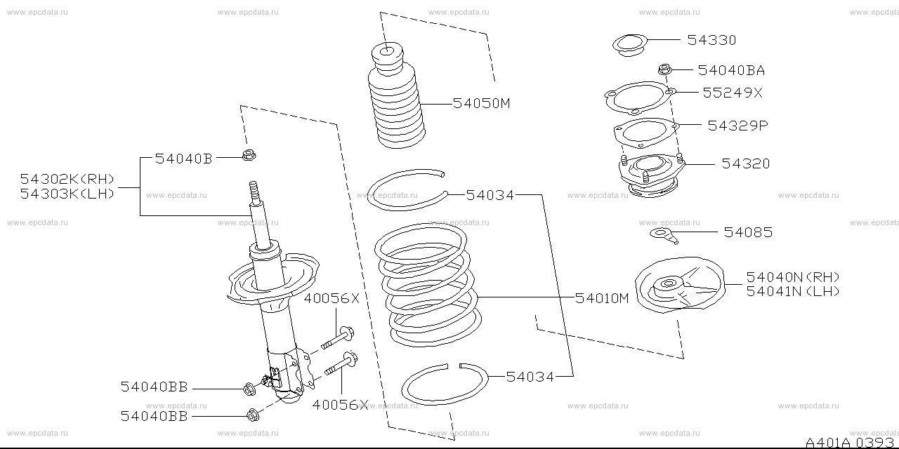 Front suspension (chassis) for Nissan Silvia S15, 7 generation 01.1999 ...