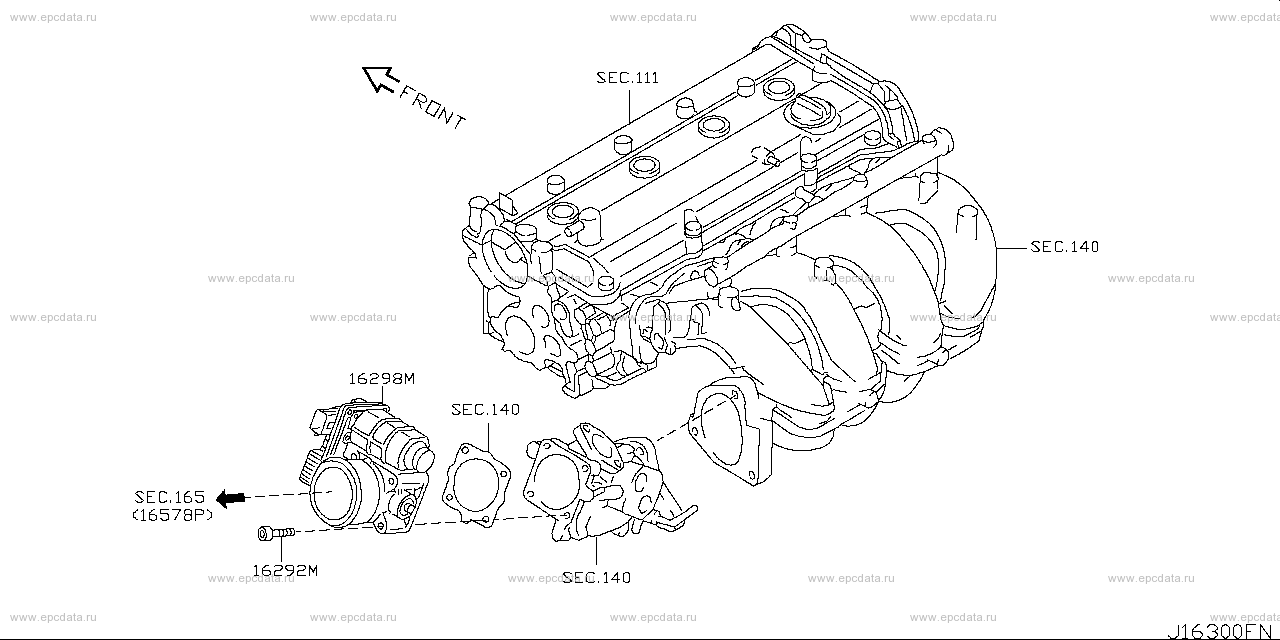 163 - throttle chamber (engine)