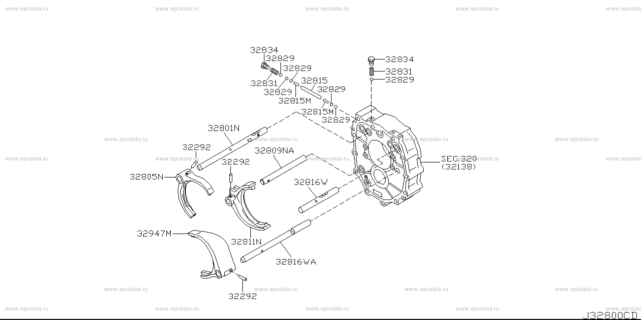 Transmission shift control (unit) for Nissan Skyline V35, 11 generation ...