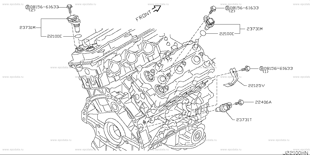 Distributor (engine) for Nissan Skyline V36, 12 generation 11.2006