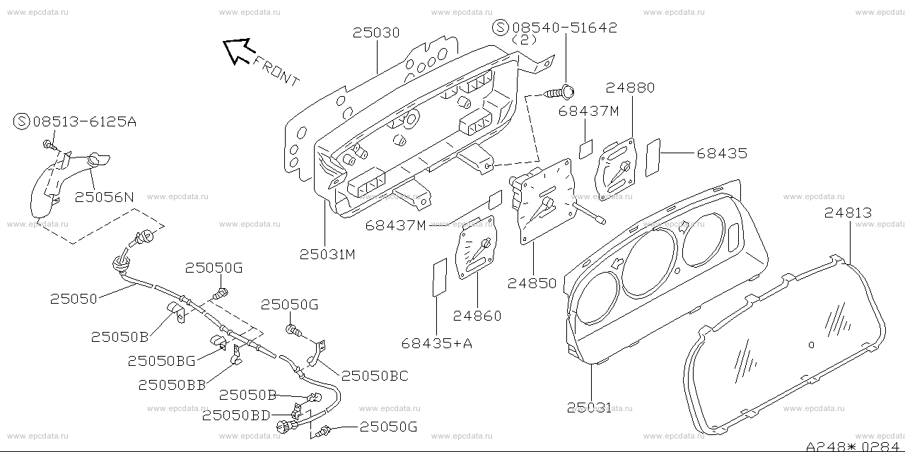 Meter & clock (denso) for Nissan Caravan E24, 4 generation 09.1986 - 06 ...