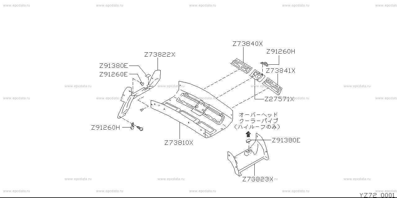Z72 - sunroof parts 