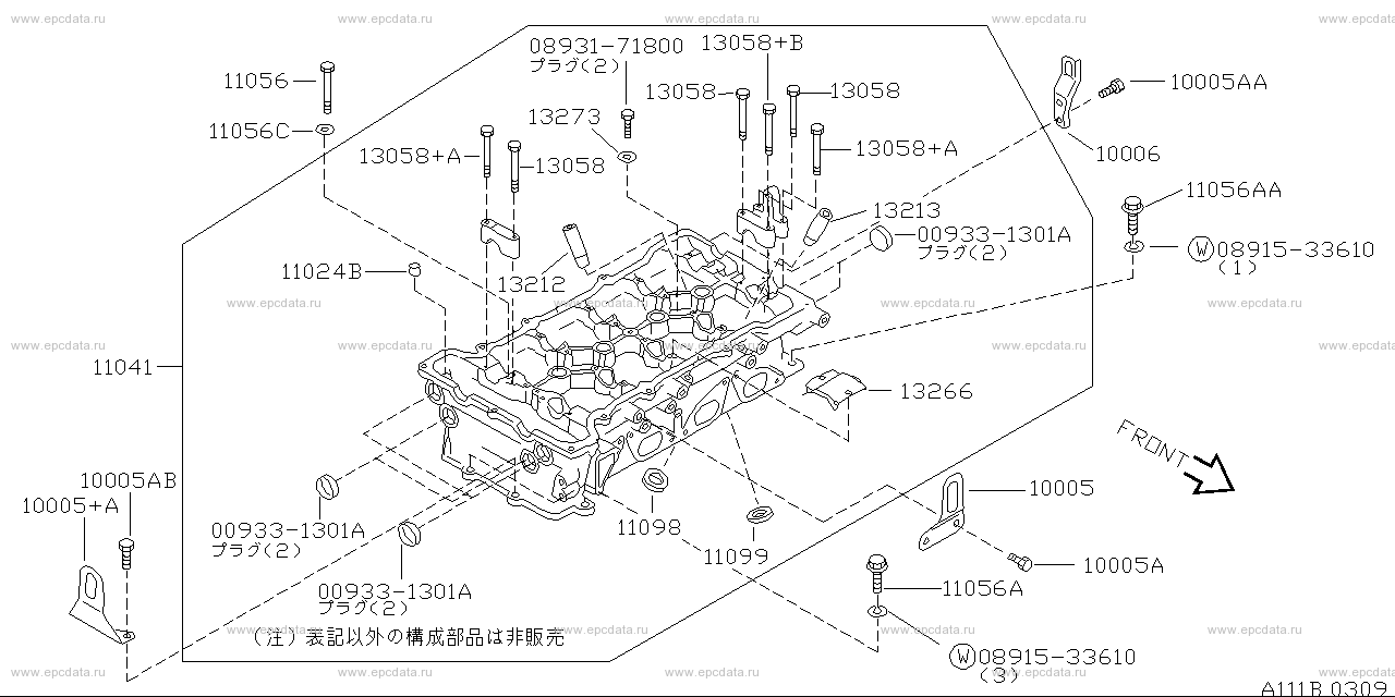 Applies: SR20DET; Description: シリンダー  ヘッド  構成; Period: 05.2000 - 08.2002