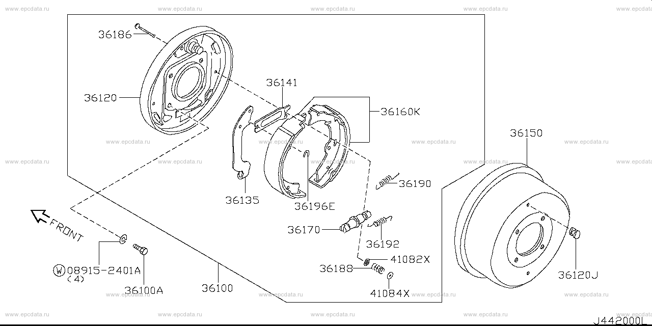 442 - center brake (chassis)
