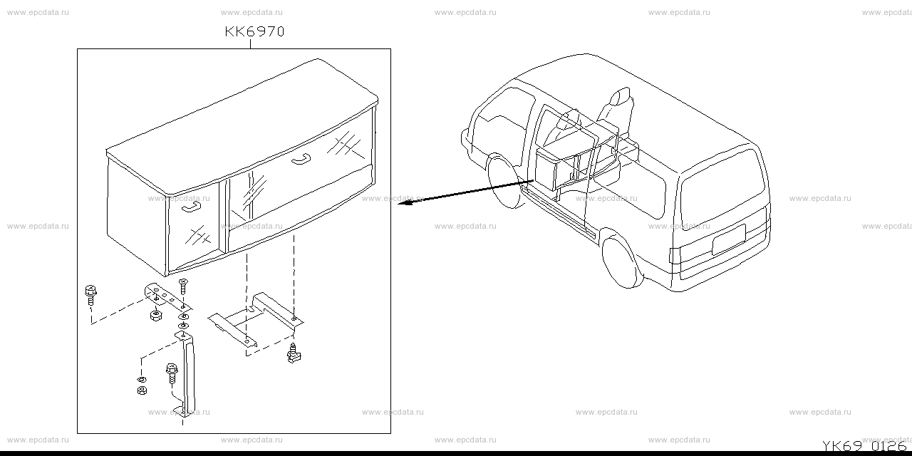 K69 - console, armrest, interior parts 