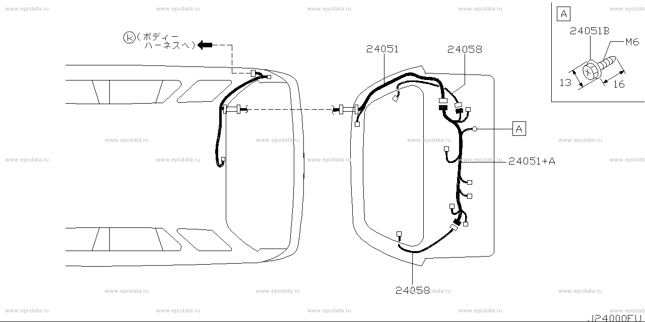 Wiring (denso) для Nissan Wingroad Y11, 2 поколение 05.1999 10.2001