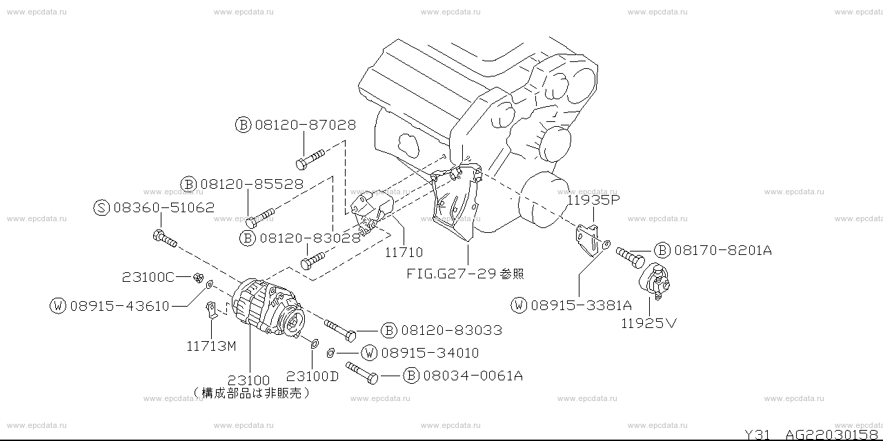 Alternator Mounting (Engine)