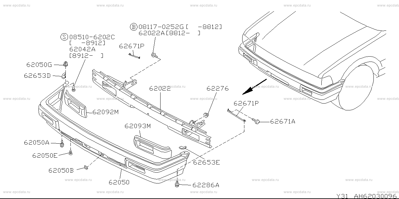H6203 - front bumper (body)