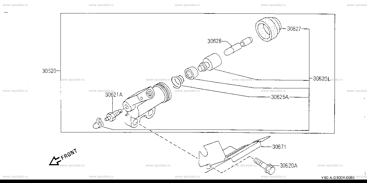 D3004 - clutch operating cylinder & piping (ｼ)