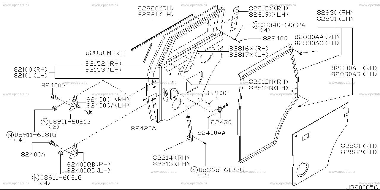 Rear Door Panel & Fitting (Body)