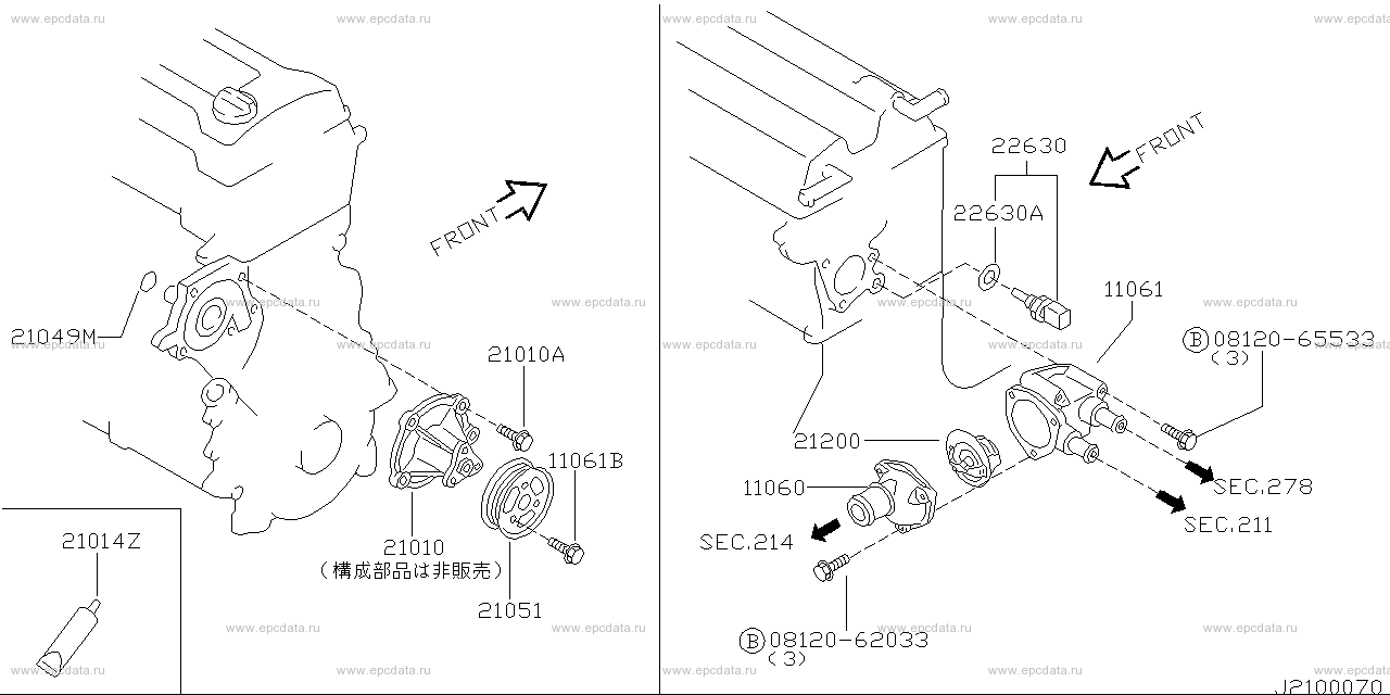 nissan cube thermostat location