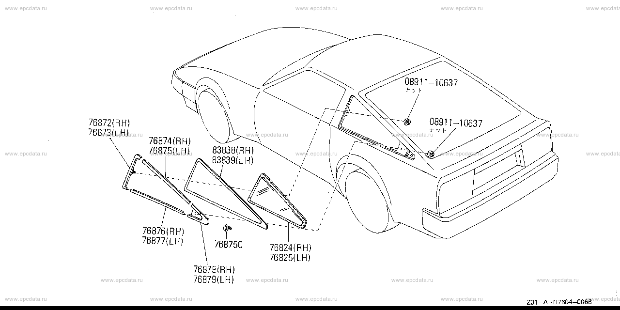 Body parts for Fairlady Z, 02.1984 - 10.1986 make period with HZ31 