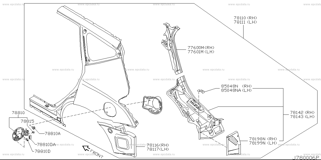 780 - rear fender & fitting (body)