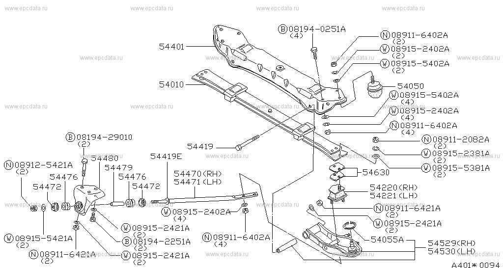 Передняя подвеска ниссан серена с24 схема