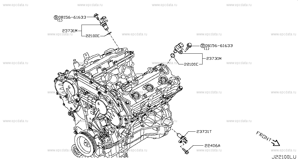 Distributor (engine) for Nissan Teana J32, 2 generation 06.2008 - 05. ...