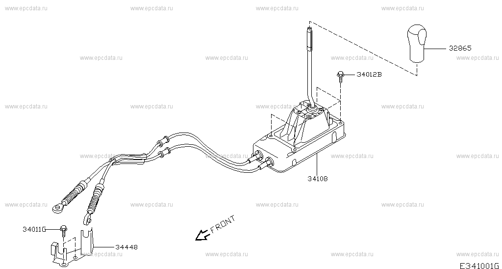 Transmission control & linkage (unit) for Nissan Micra K12, 3