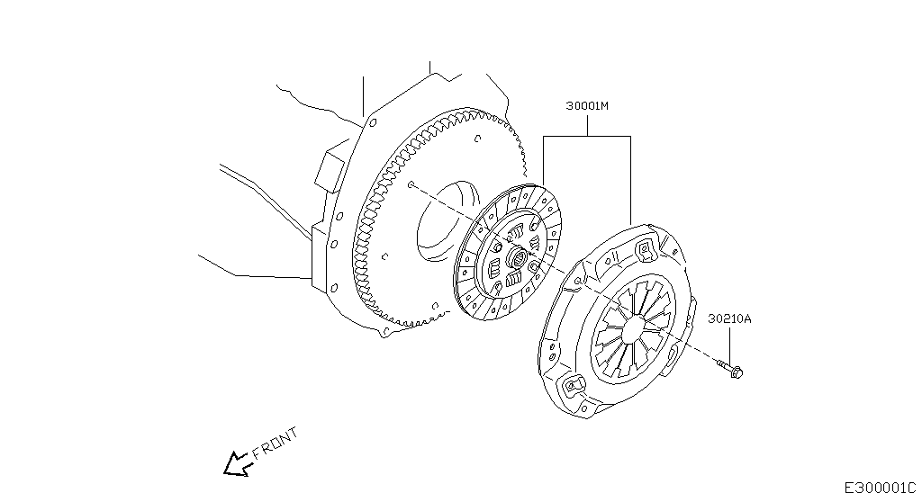 300 - CLUTCH COVER,DISC & RELEASE PARTS