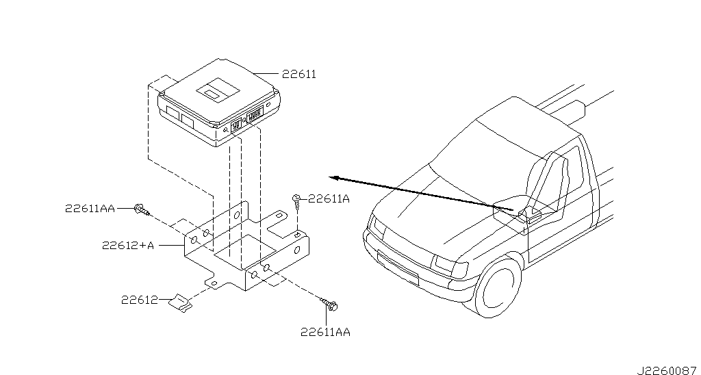 226 - ENGINE CONTROL MODULE for King Cab D22 Nissan King Cab - Genuine ...