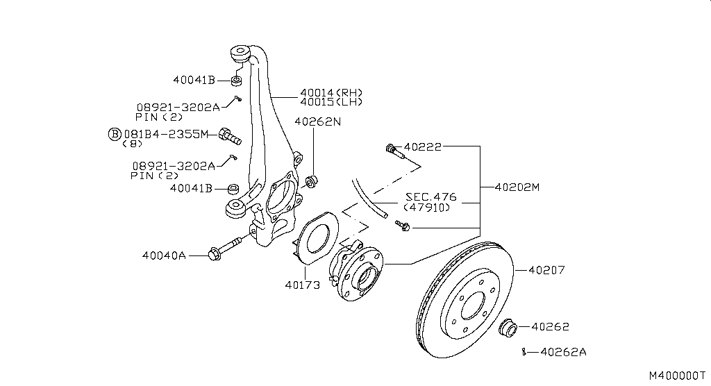 400 - FRONT AXLE