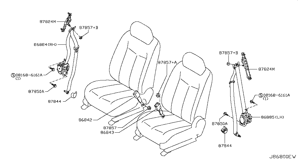 868 - FRONT SEAT BELT