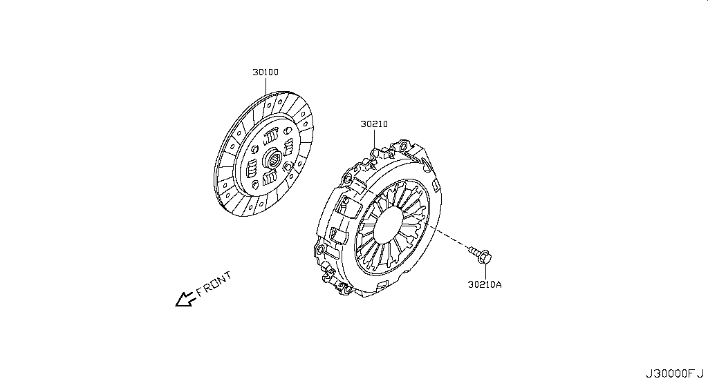 300 - CLUTCH COVER,DISC & RELEASE PARTS