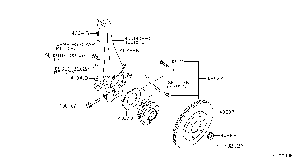 400 - FRONT AXLE